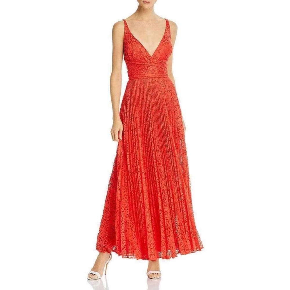 Laundry By Shelli Segal Red Lace Maxi Dress